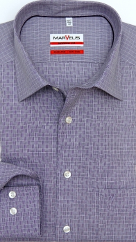 Preview: Marvelis Hemd extra lg. Arm 69cm, Modern Fit -violett- 72476994